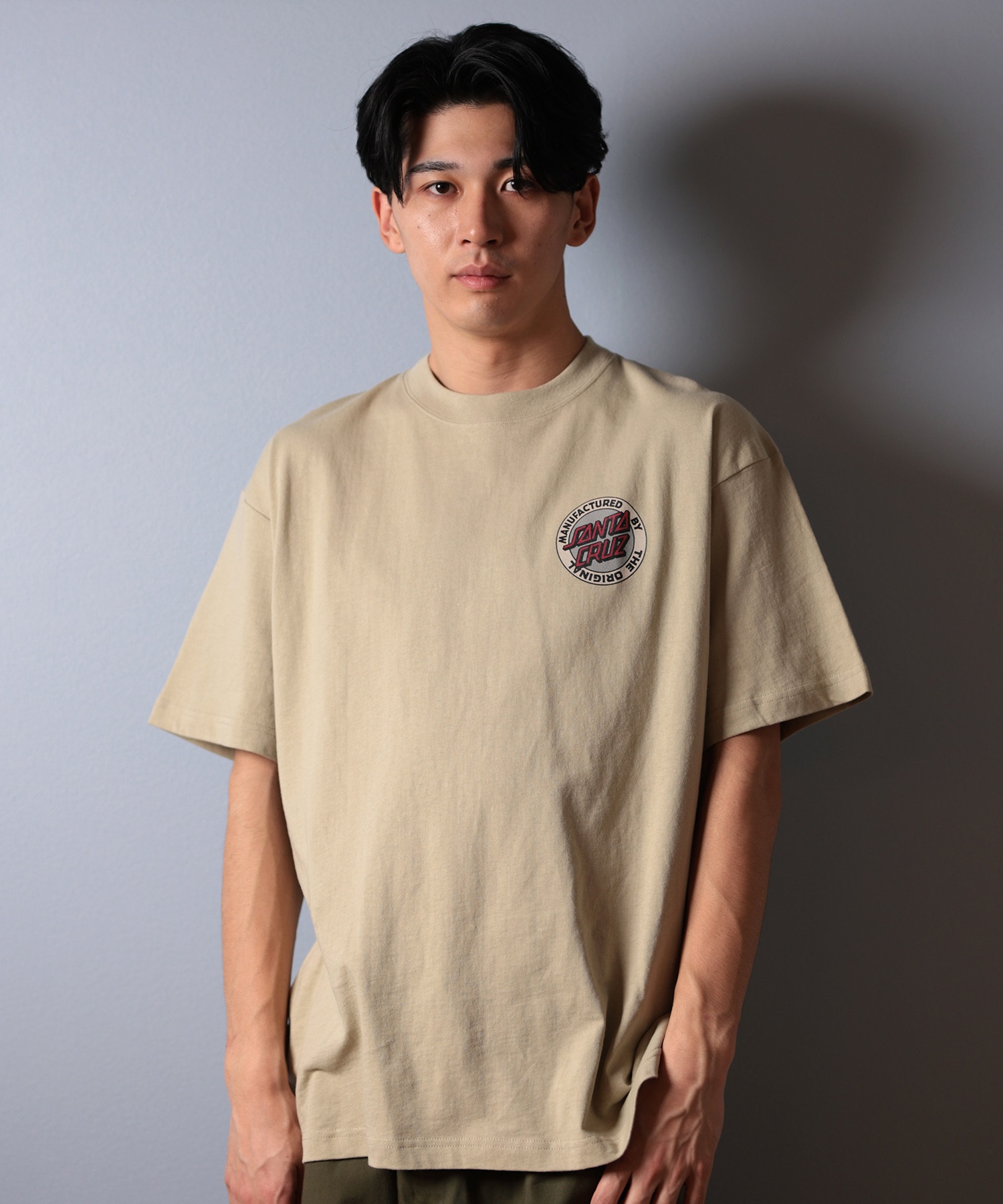 SANTACRUZ サンタクルーズ 半袖 Tシャツ メンズ バックプリント ロゴ スクリーミングハンド 502252402 ムラサキスポーツ限定(WHITE-M)