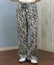 SANTACRUZ サンタクルーズ ロングパンツ レディース ヒョウ柄 レオパード柄 ゼブラ柄 チノ ワークパンツ 502254531(LEOBR-M)