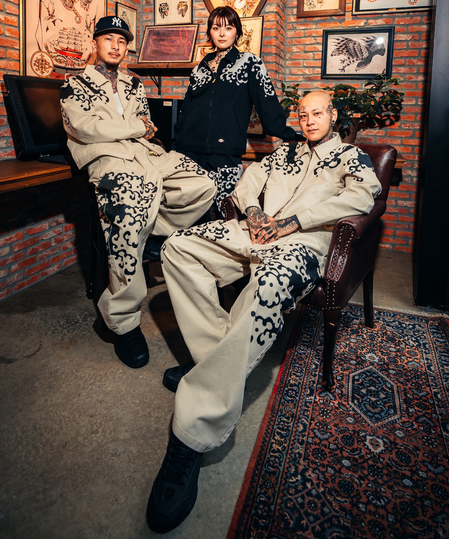 Dickies ディッキーズ ジャケット メンズ INSCRIBE TATTOO コラボモデル MS X INS WAVE PRINT JK 81560300(0003-M)