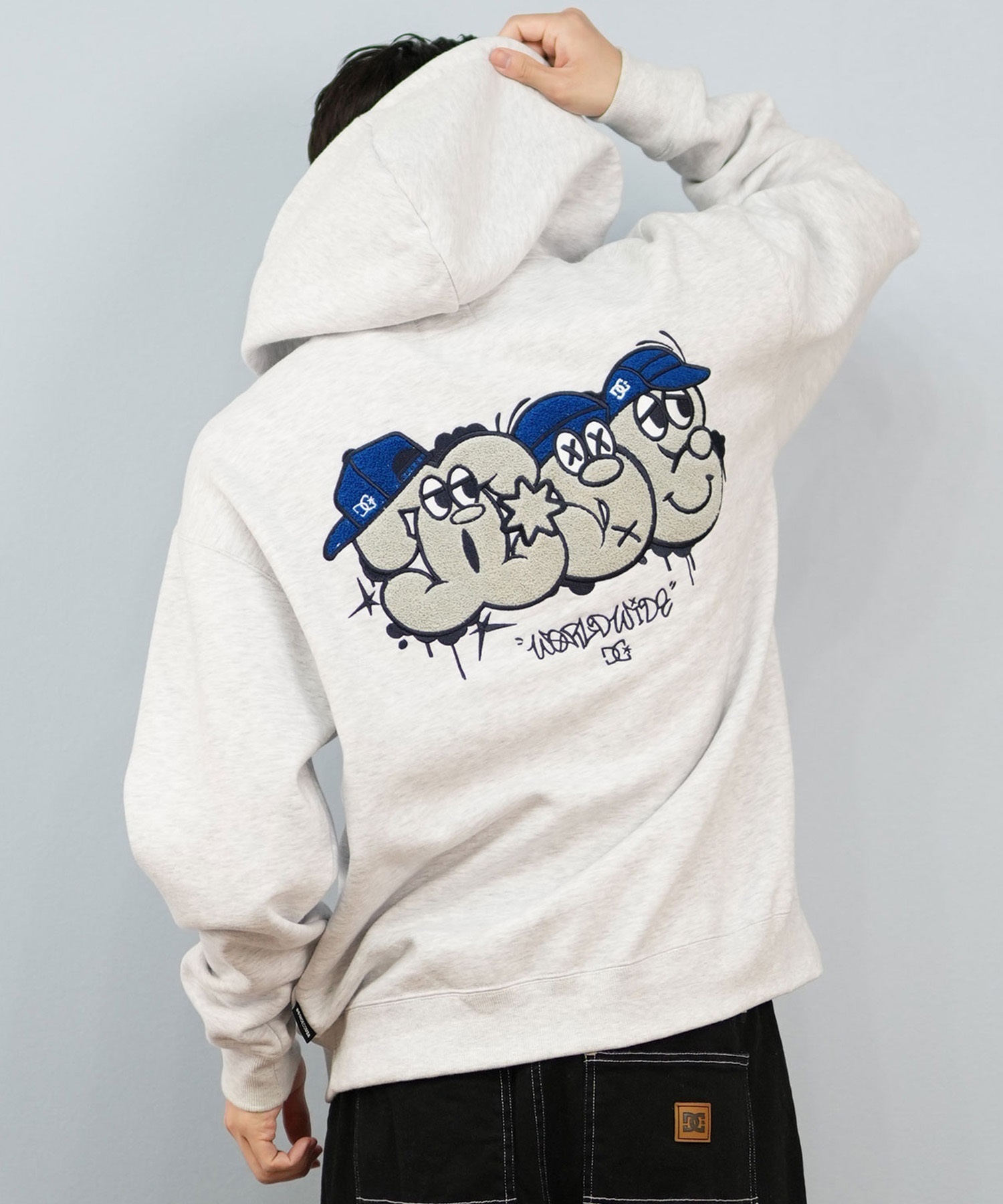DC ディーシー プルオーバー パーカー メンズ バックプリント 25 SK CREW PH パーカー DPO254041(BLK-M)