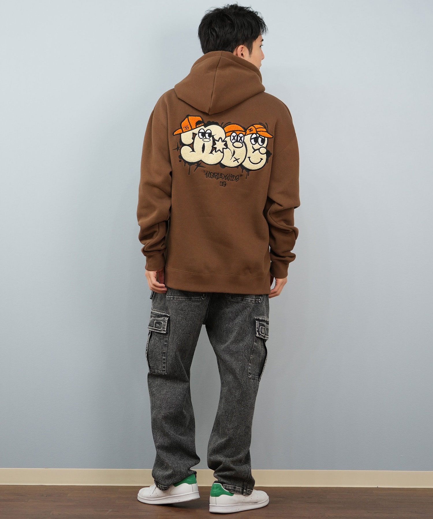 DC ディーシー プルオーバー パーカー メンズ バックプリント 25 SK CREW PH パーカー DPO254041(BLK-M)