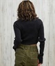 DC ディーシー 長袖 Tシャツ ロンT レディース クロップド丈 ショート丈 ハーフジップ LLT254312(BES-M)
