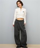 DC ディーシー 長袖 Tシャツ ロンT レディース クロップド丈 ショート丈 ハーフジップ LLT254312(BES-M)