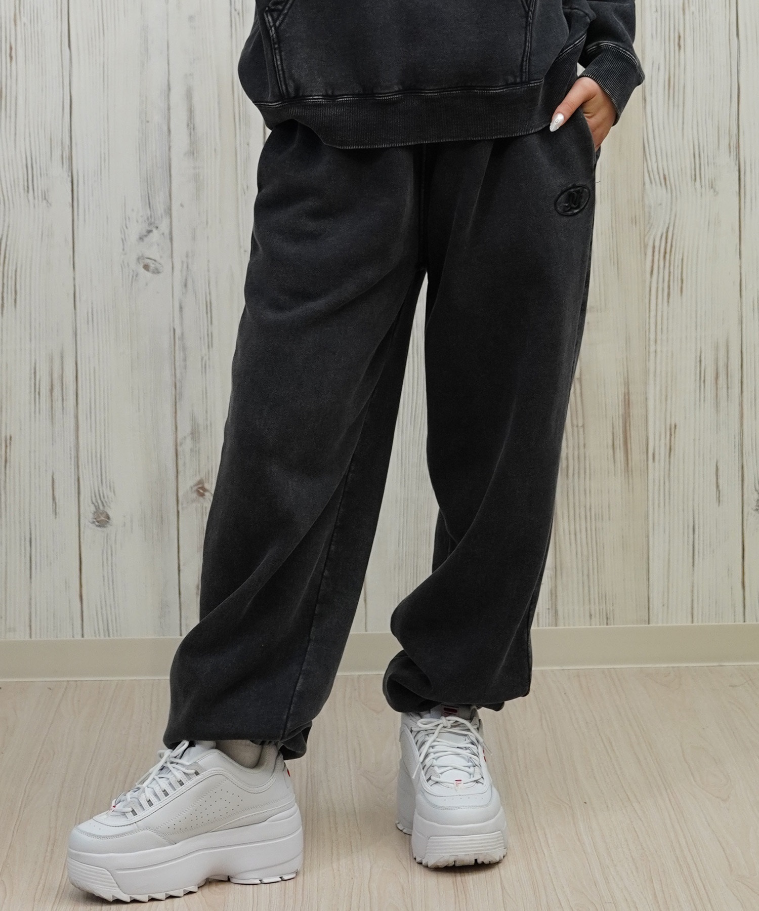 DC ディーシー ロングパンツ レディース スウェット パンツ 裏起毛 ワイド スウェットパンツ LPT254304(BES-M)