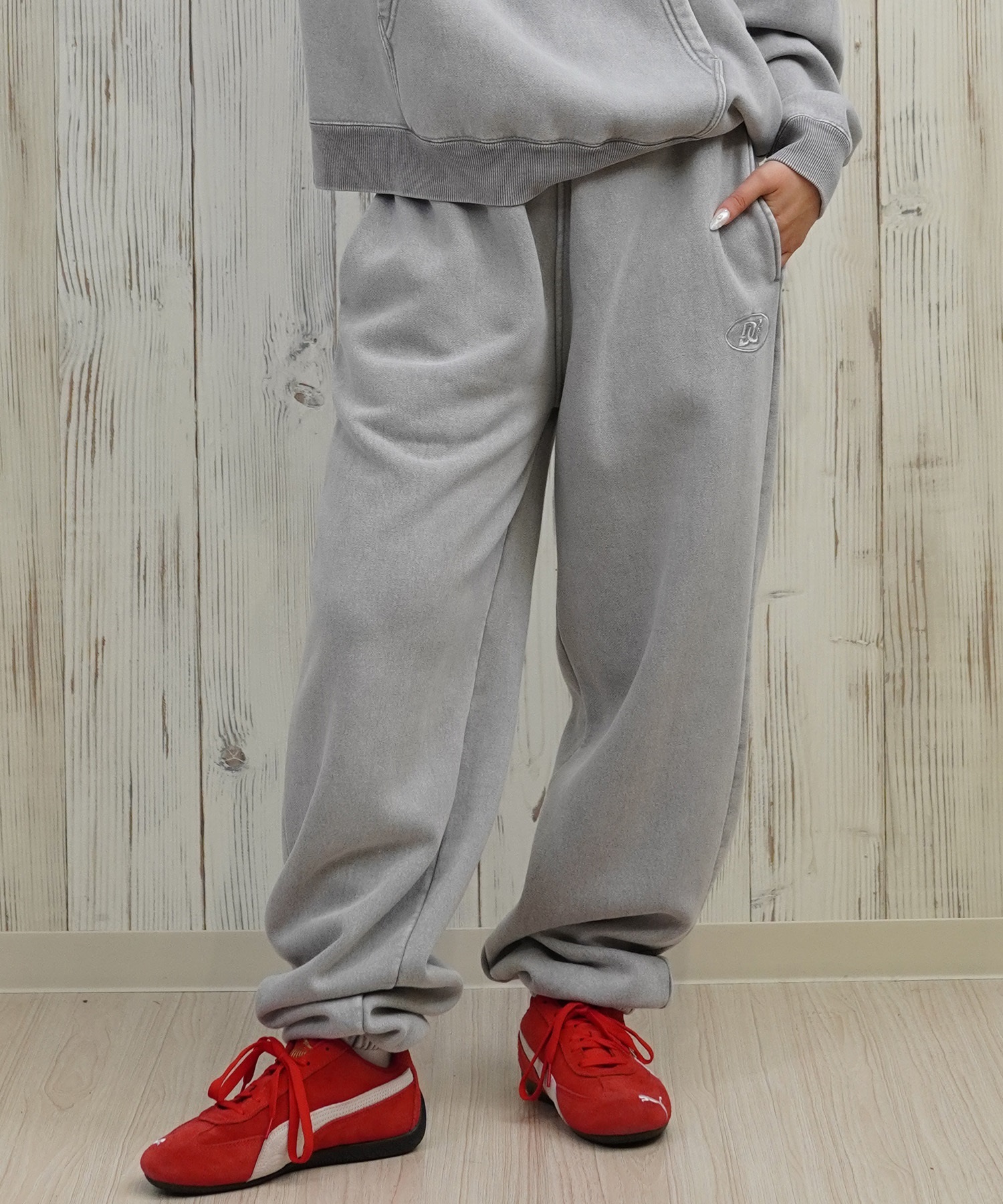 DC ディーシー ロングパンツ レディース スウェット パンツ 裏起毛 ワイド スウェットパンツ LPT254304(BES-M)