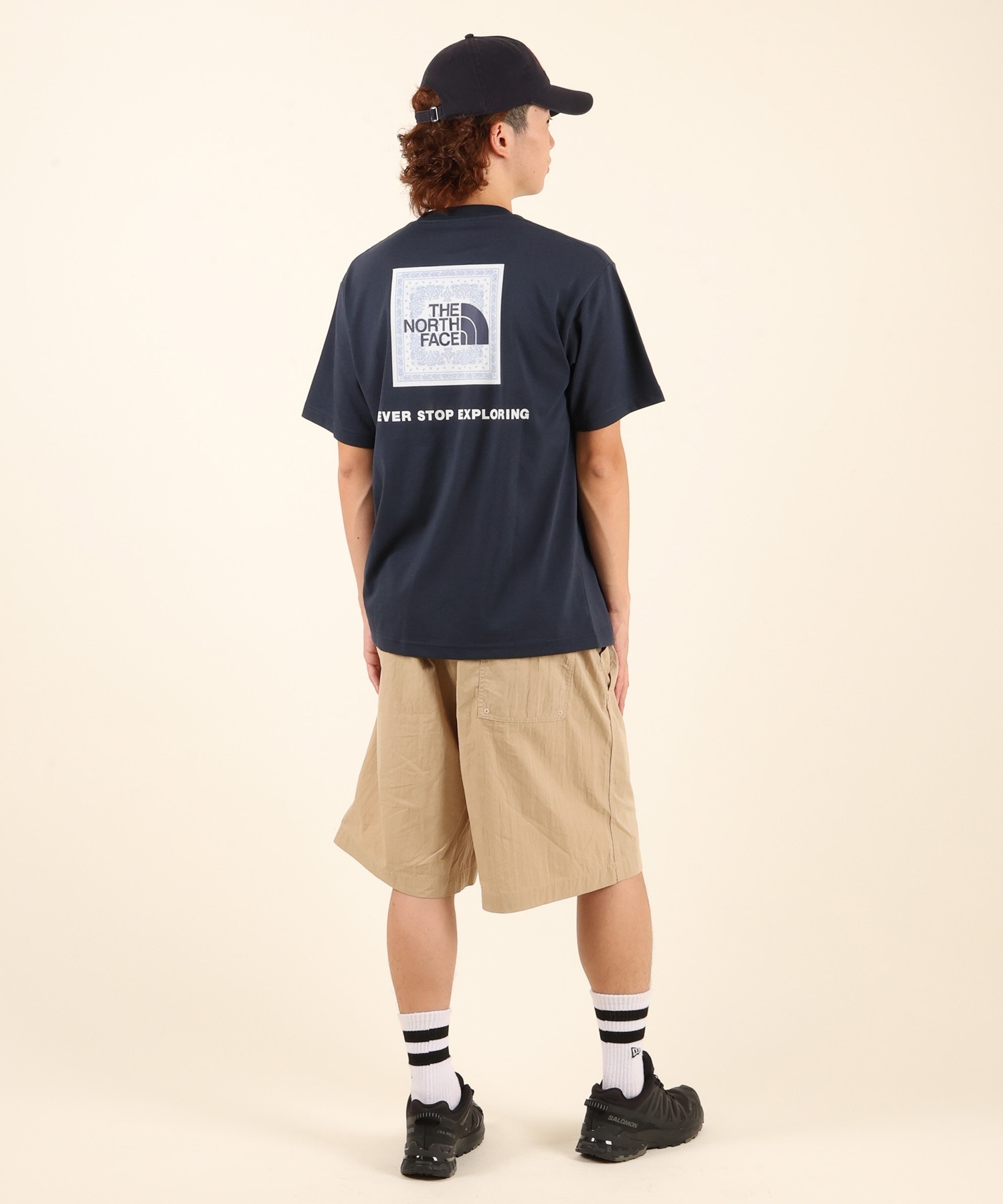 THE NORTH FACE ザ・ノース・フェイス 半袖 Tシャツ メンズ ショートスリーブバンダナスクエアロゴティー NT32446(W2-S)