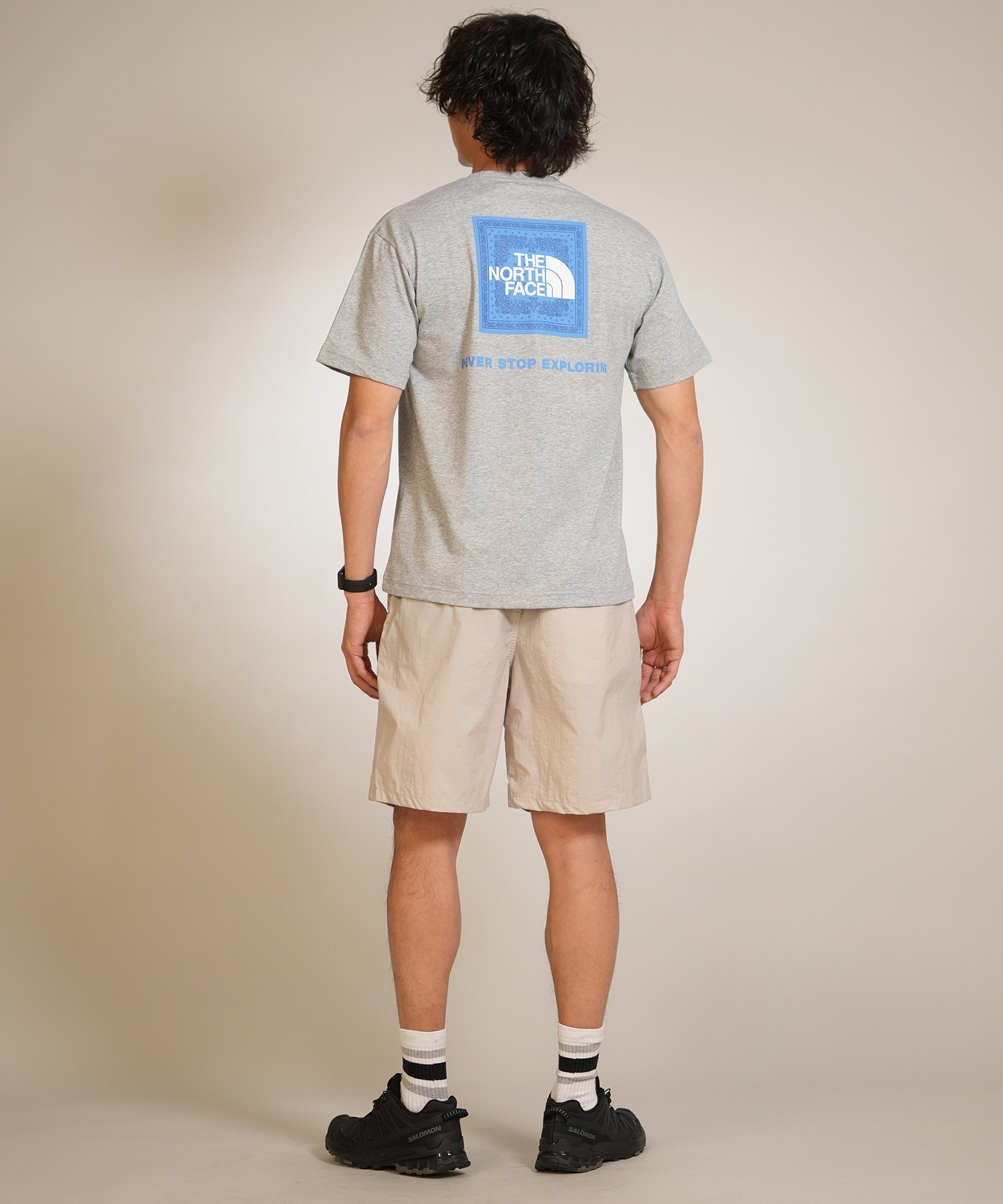 THE NORTH FACE ザ・ノース・フェイス 半袖 Tシャツ メンズ ショートスリーブバンダナスクエアロゴティー NT32446(W2-S)