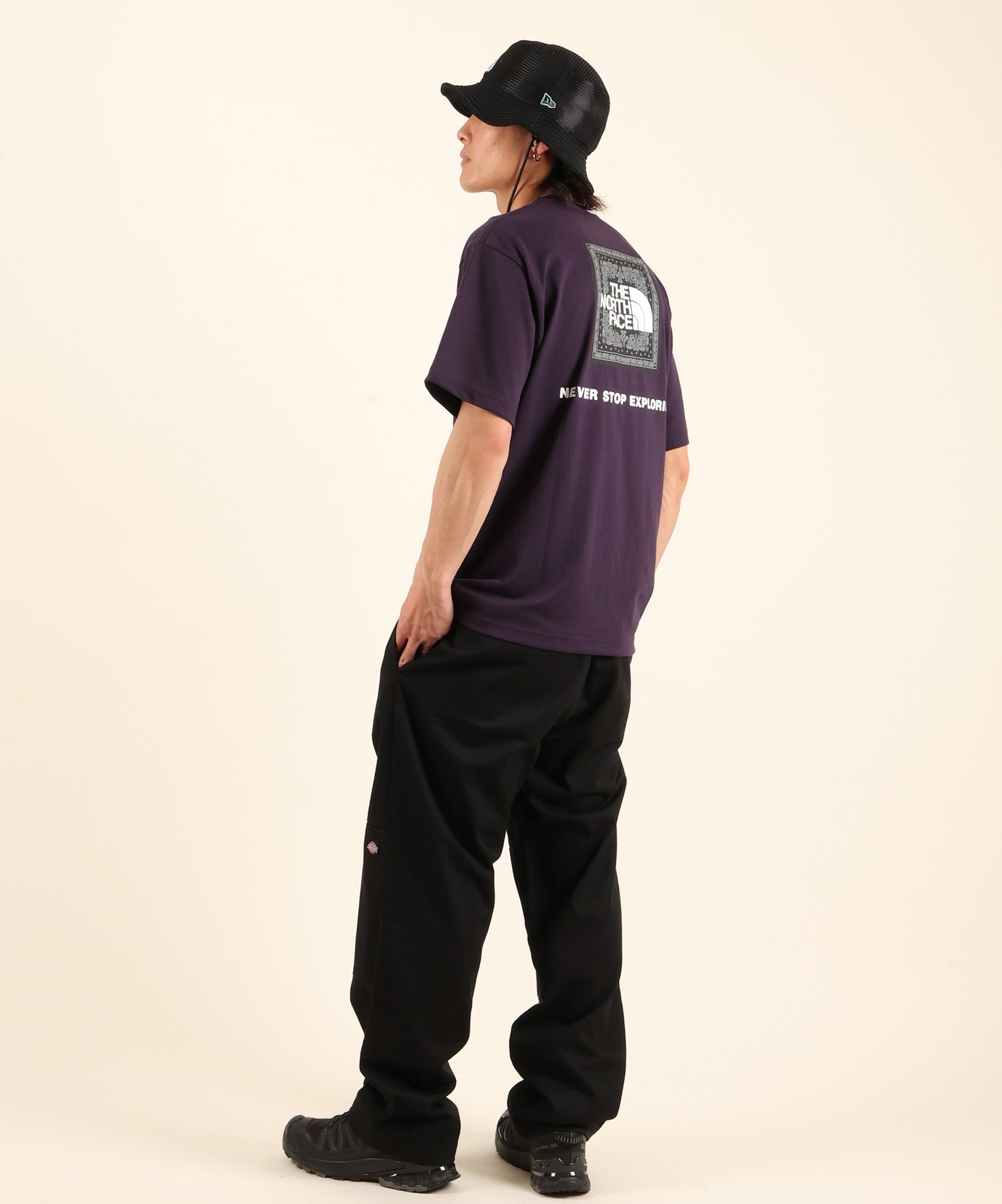 THE NORTH FACE ザ・ノース・フェイス 半袖 Tシャツ メンズ ショートスリーブバンダナスクエアロゴティー NT32446(W2-S)