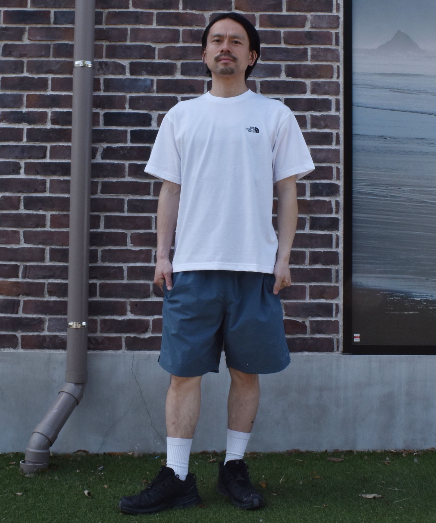 THE NORTH FACE ザ・ノース・フェイス 半袖 Tシャツ メンズ ショートスリーブバックスクエアーロゴティー NT32447(W2-S)
