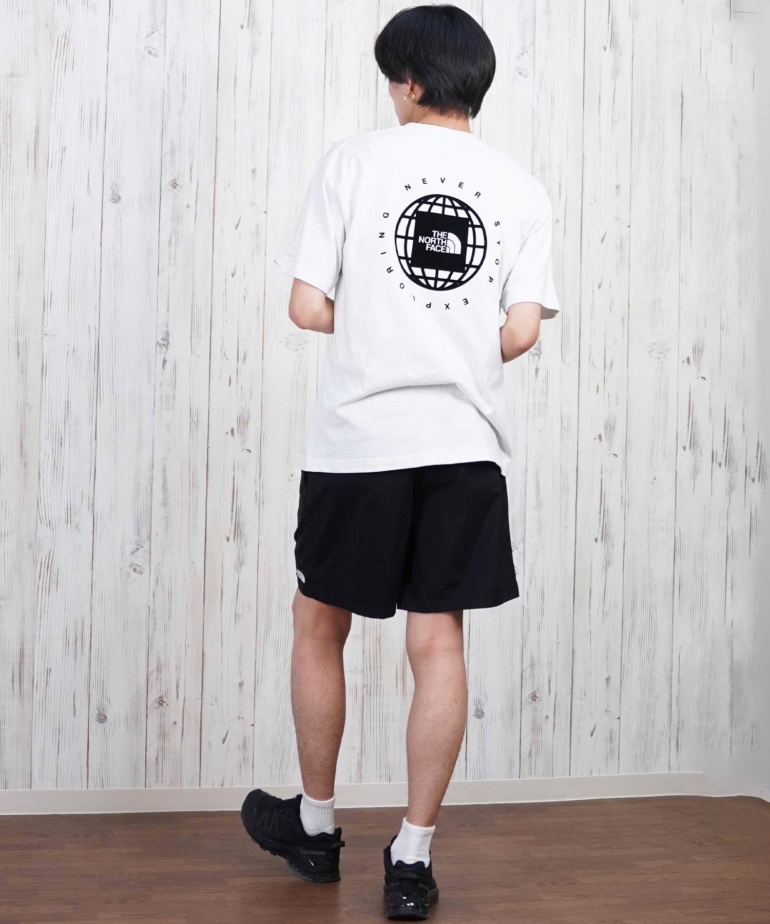 THE NORTH FACE ザ・ノース・フェイス 半袖 Tシャツ メンズ ショートスリーブジオスクエアロゴティー NT32541(WX-S)