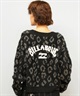 BILLABONG ビラボン ニット セーター カーディガン レディース ヒョウ柄 レオパード柄 バックプリント BF014-U05 ムラサキスポーツ限定(BLK-M)