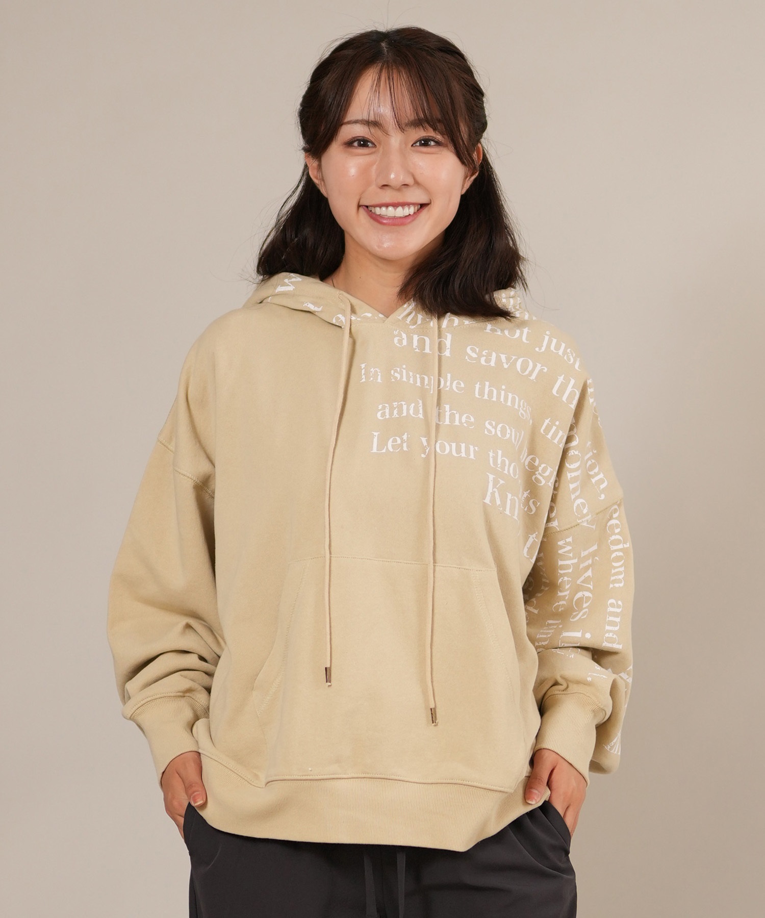 RIKKA FEMME リッカファム プルオーバー パーカー レディース スウェット フーディー ロゴ プリント 裏毛 RF25FW08(LBE-FREE)