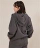 RIKKA FEMME リッカファム ジップアップ パーカー レディース スウェット フーディー ロゴ ワッペン 裏毛 セットアップ対応 RF25FW09(CGY-FREE)