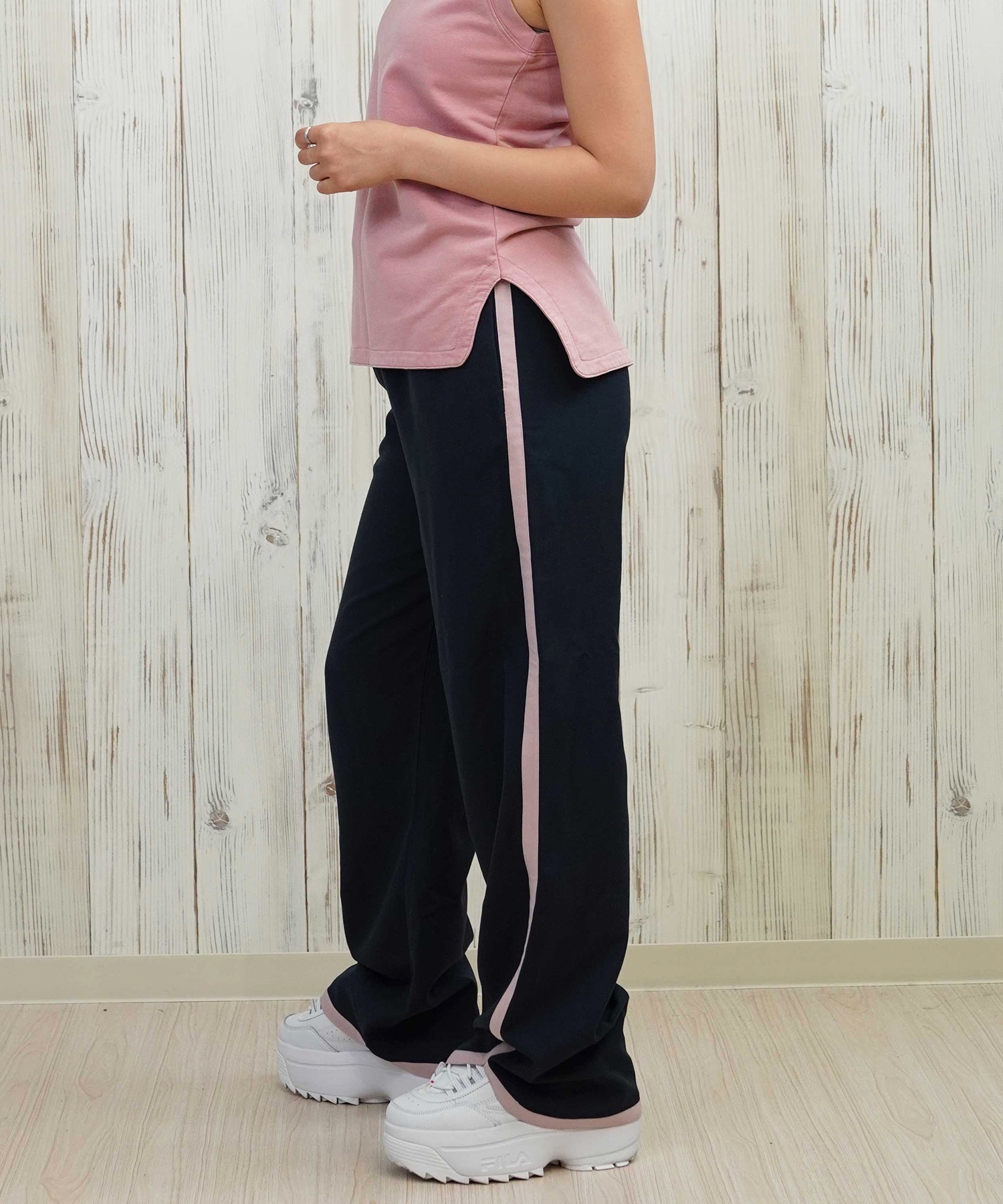 RIKKA FEMME リッカファム ロングパンツ レディース イージーパンツ サイドライン  RF25HS06(LBG-SM)