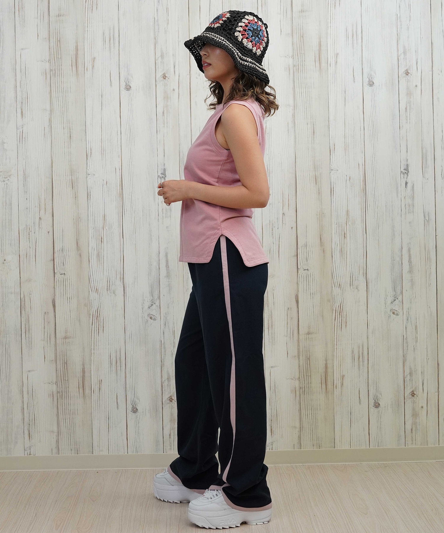 RIKKA FEMME リッカファム ロングパンツ レディース イージーパンツ サイドライン  RF25HS06(LBG-SM)