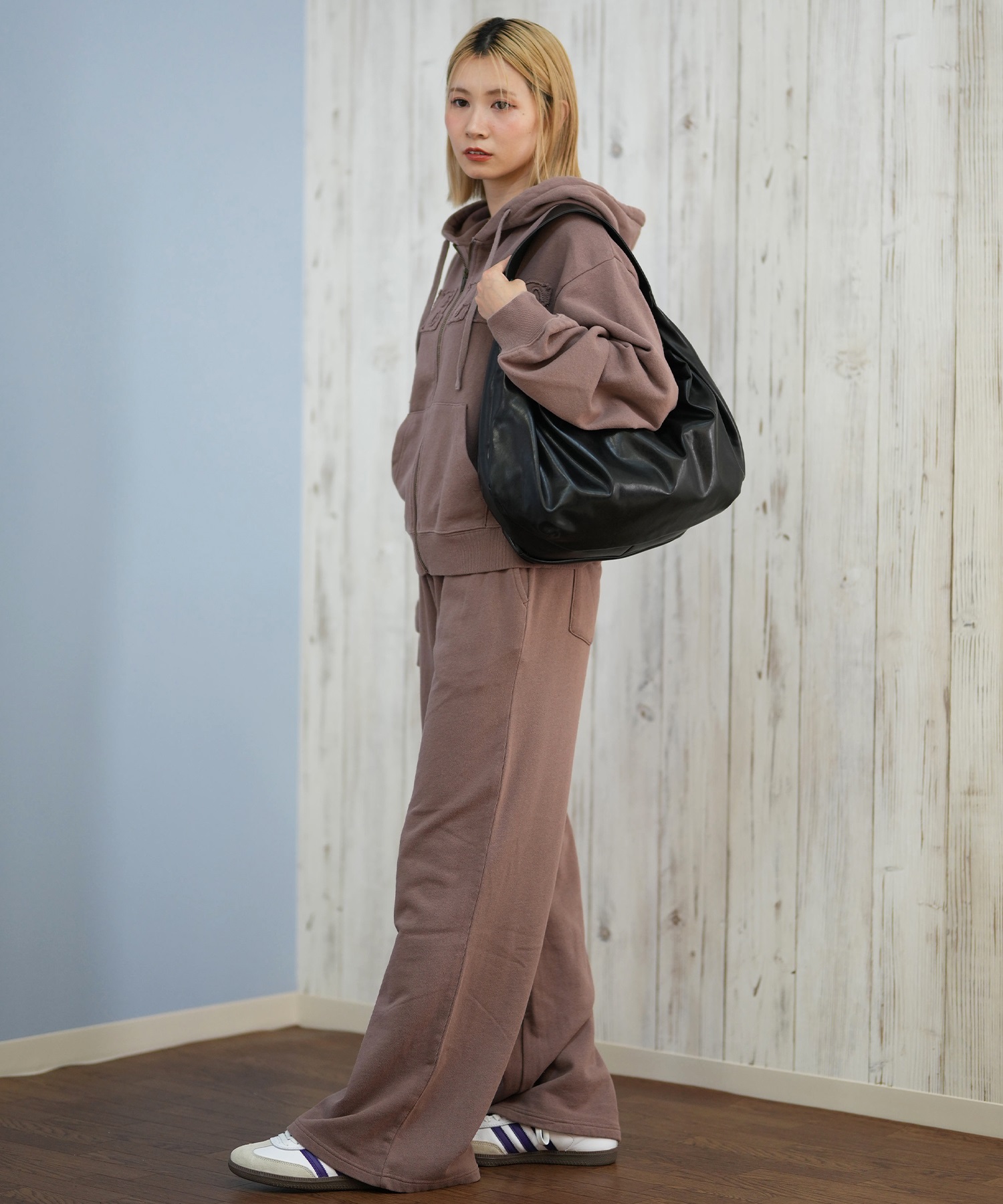 RIKKA FEMME リッカファム ロングパンツ レディース スウェットパンツ ポケット デザイン 裏毛 セットアップ対応 RF25FW10(CGY-FREE)