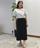 RIKKA FEMME リッカファム スカート レディース マーメイド風ポンチスカート RF25SS27(BLK-SM)