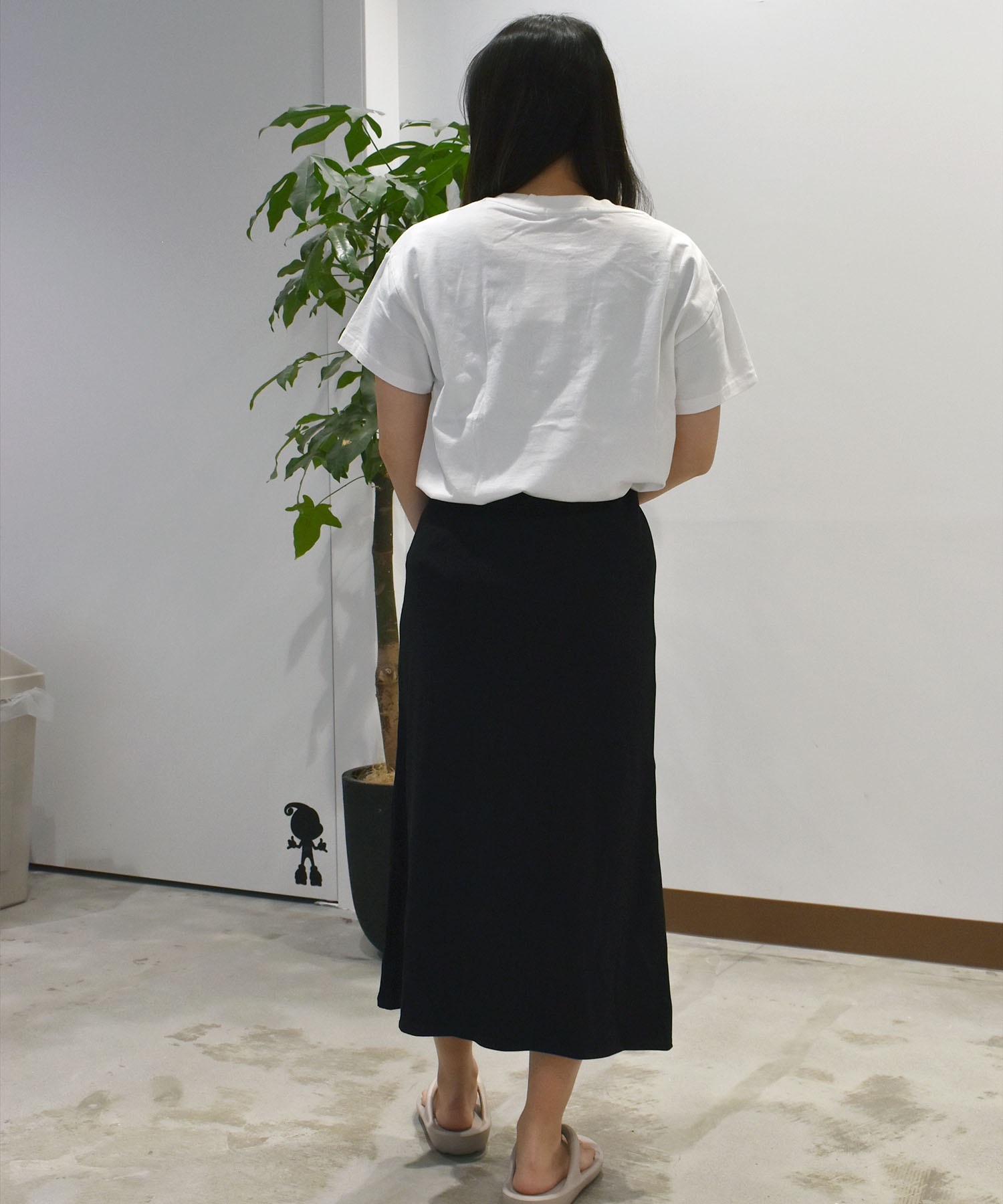 RIKKA FEMME リッカファム スカート レディース マーメイド風ポンチスカート RF25SS27(BLK-SM)