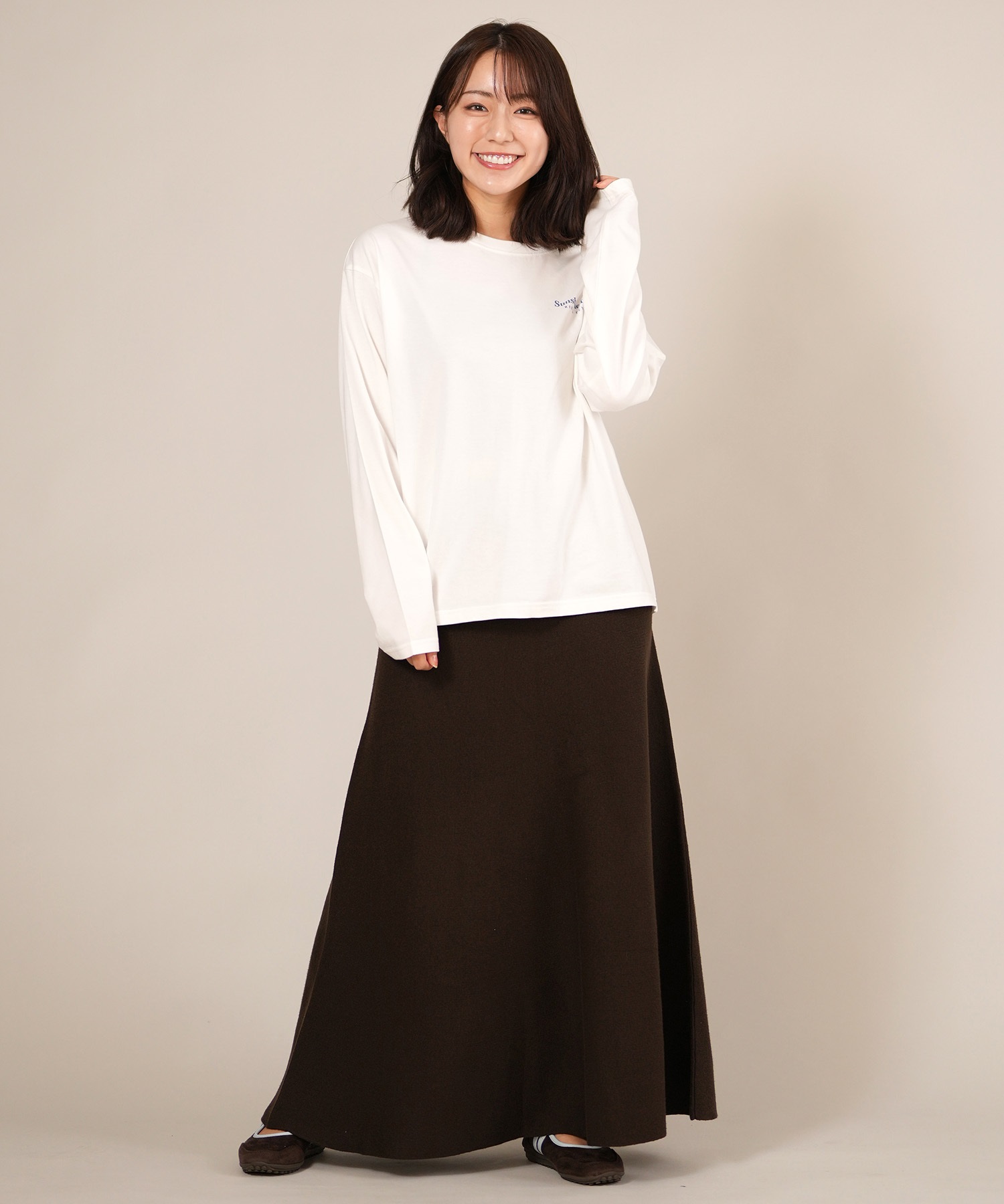 RIKKA FEMME リッカファム ロングスカート レディース リブニットスカート セットアップ対応 RF25FW15(GRY-FREE)