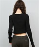 ROXY ロキシー ニット セーター カーディガン レディース クロップド丈 ショート丈 2点セット RDK254010(BLK-M)