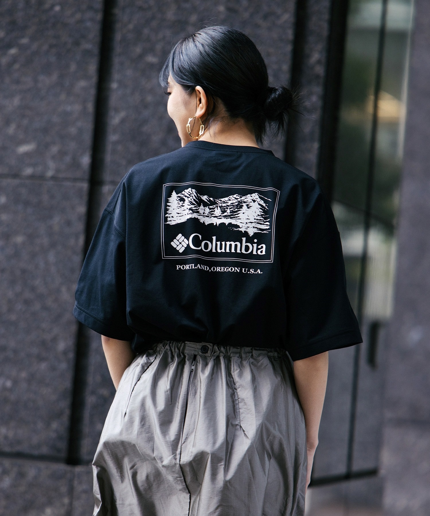 columbia コロンビア 半袖 Tシャツ メンズ 水陸両用 ユーティリティ UVケア PM0684 ムラサキスポーツ限定(100-S)