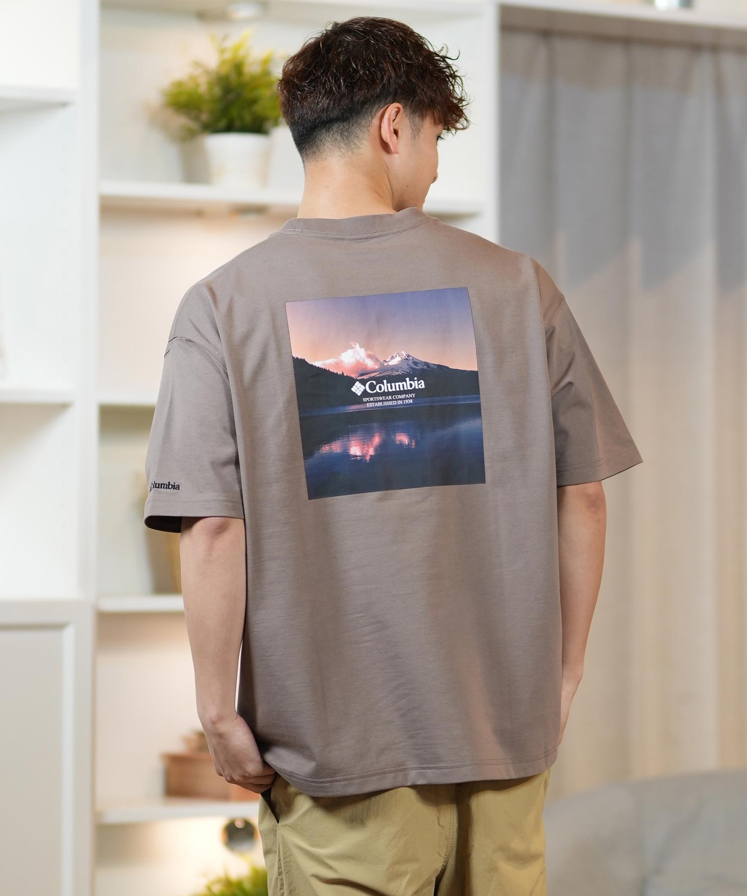 columbia コロンビア 半袖 Tシャツ メンズ バックプリント 吸湿速乾 PM0729 ムラサキスポーツ限定(10-S)