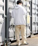 THRASHER スラッシャー ジップアップ パーカー メンズ スウェット フーディー ロゴ ワンポイント 裏起毛 254TH1PK065(WHT-M)