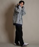 DEAR LAUREL ディアローレル デニム パーカー ジャケット メンズ ジップアップ フーディー ウォッシュ加工 ヴィンテージ風 DENIM PARKA JK D25F-0105(BLK-M)