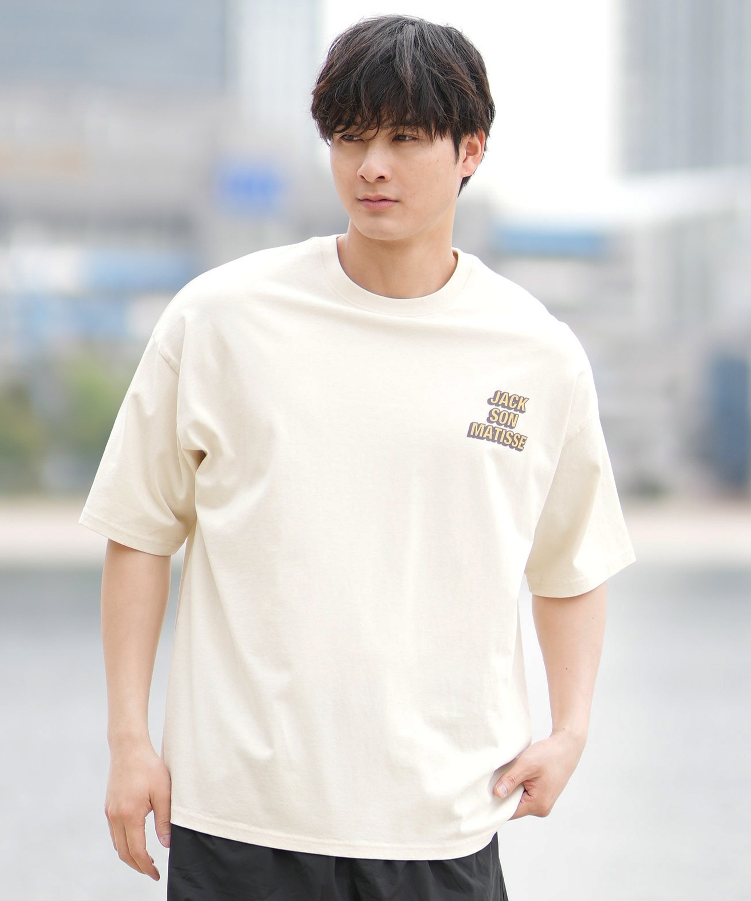 DEAR LAUREL ディアローレル 半袖 Tシャツ メンズ バックプリント ヴィンテージ風 JM JACSON MATISSE DL25S-JM04(OFF-M)