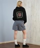 RVCA ルーカ プルオーバー パーカー レディース スウェット フーディー ショート丈 バックプリント ドルマンスリーブ 裏毛 BF044-012(BLK-S)