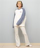 X-girl エックスガール 長袖 Tシャツ レディース ロンT ラグラン バックプリント オーバーサイズ ANML TRPL LG BB BIG TEE 105251011026(BLACK-S)