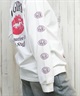 X-girl エックスガール 長袖 Tシャツ レディース ロンT 袖ロゴ バックプリント LIP L S TEE 105251011030(WHITE-M)