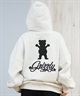 GRIZZLY グリズリー プルオーバー パーカー レディース バックプリント ロゴ 裏起毛 BIG EMBROIDERY BEAR G25FW-4332(BLK-M)