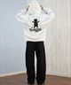 GRIZZLY グリズリー プルオーバー パーカー レディース バックプリント ロゴ 裏起毛 BIG EMBROIDERY BEAR G25FW-4332(BLK-M)