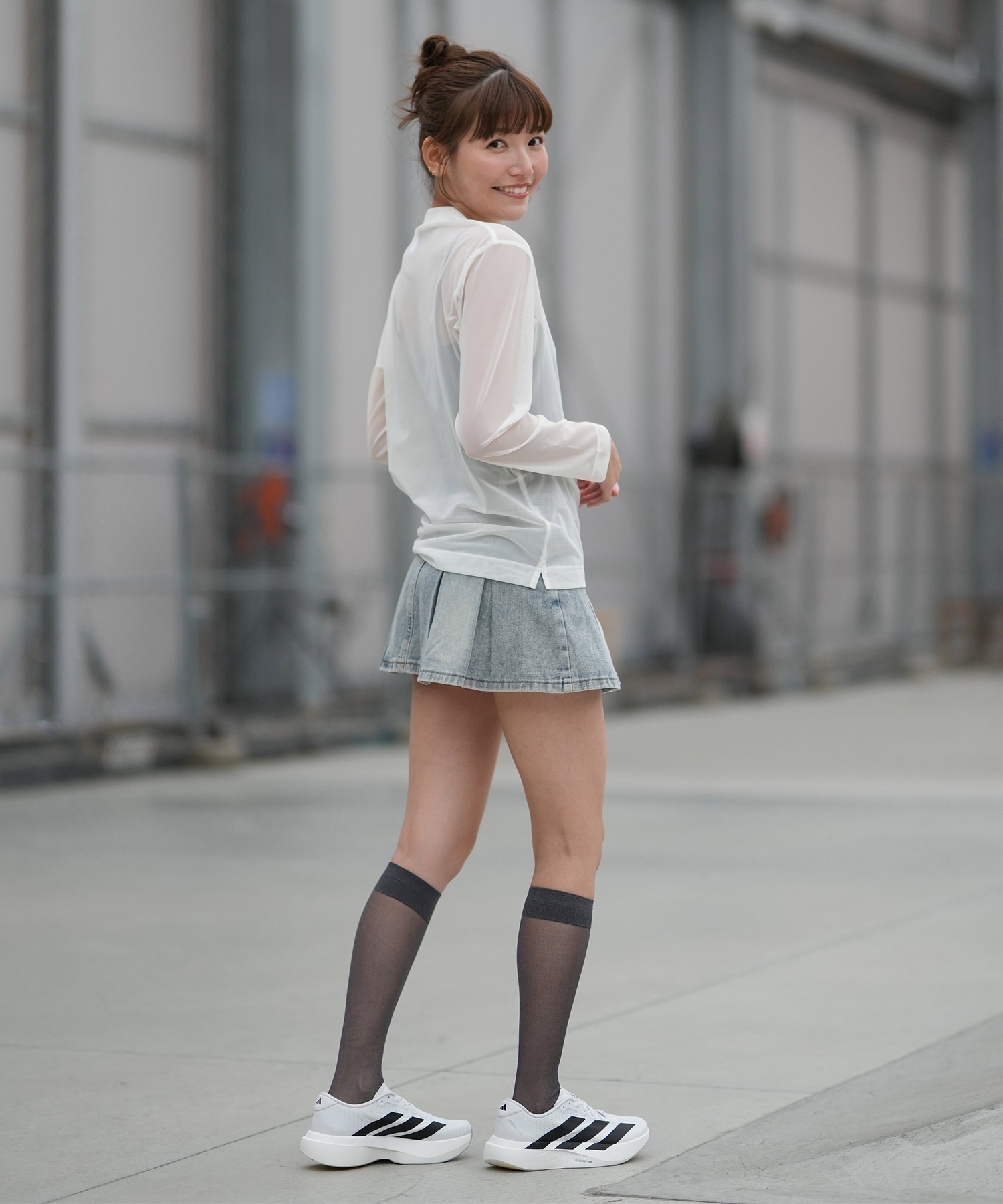 adidas アディダス アディゼロ エボ エスエル ウーブン JR4736 シューズ スニーカー ライフスタイル レディース(WT/BK-23.0cm)