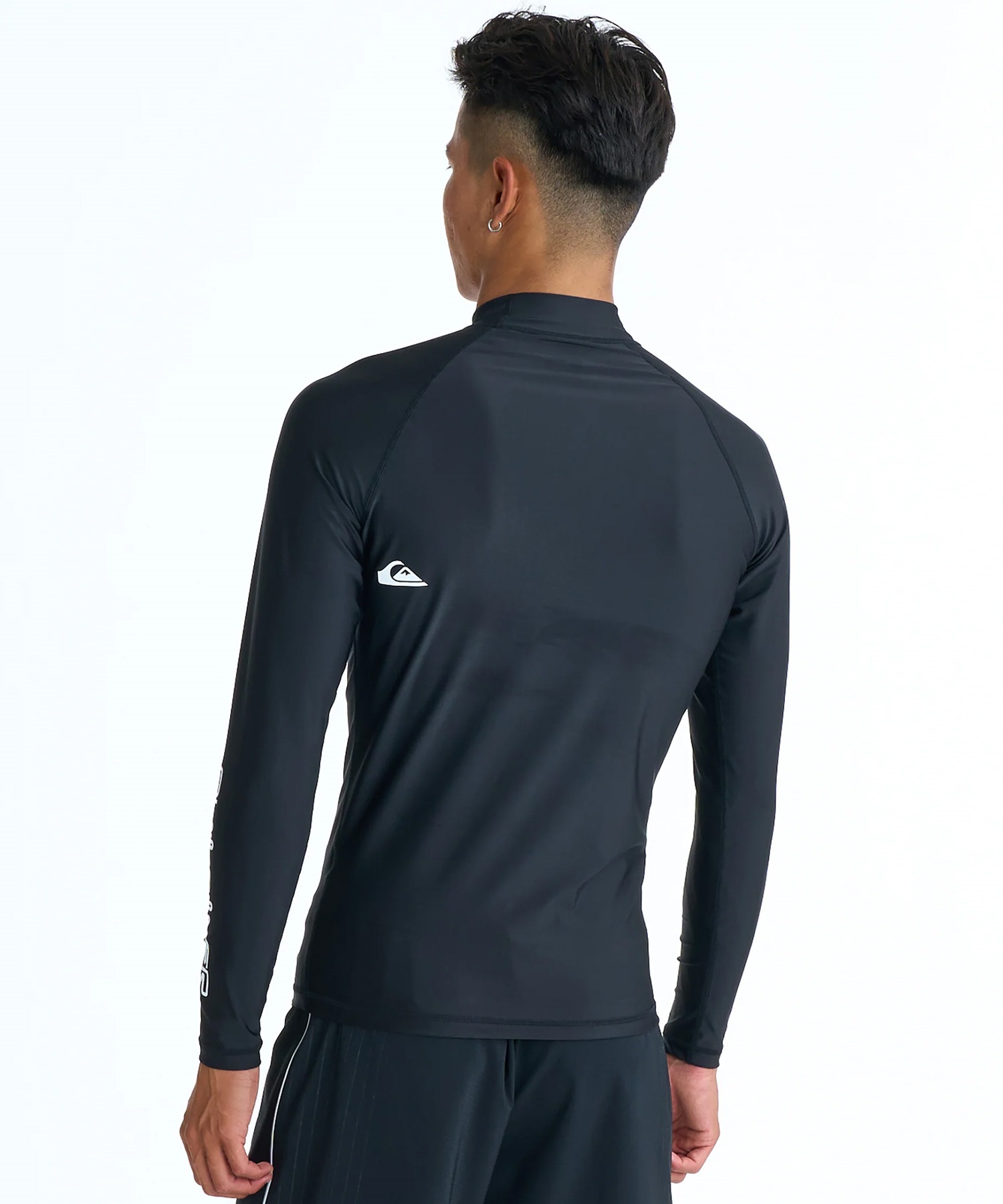 QUIKSILVER クイックシルバー 水着 ラッシュガード メンズ 長袖 Tシャツ ロンT UVカット 速乾 ストレッチ QLY261002(BLK1-M)