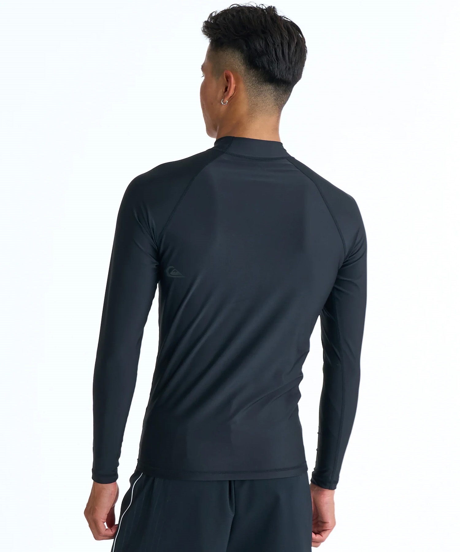 QUIKSILVER クイックシルバー 水着 ラッシュガード メンズ 長袖 Tシャツ ロンT UVカット 速乾 ストレッチ QLY261002(BLK1-M)