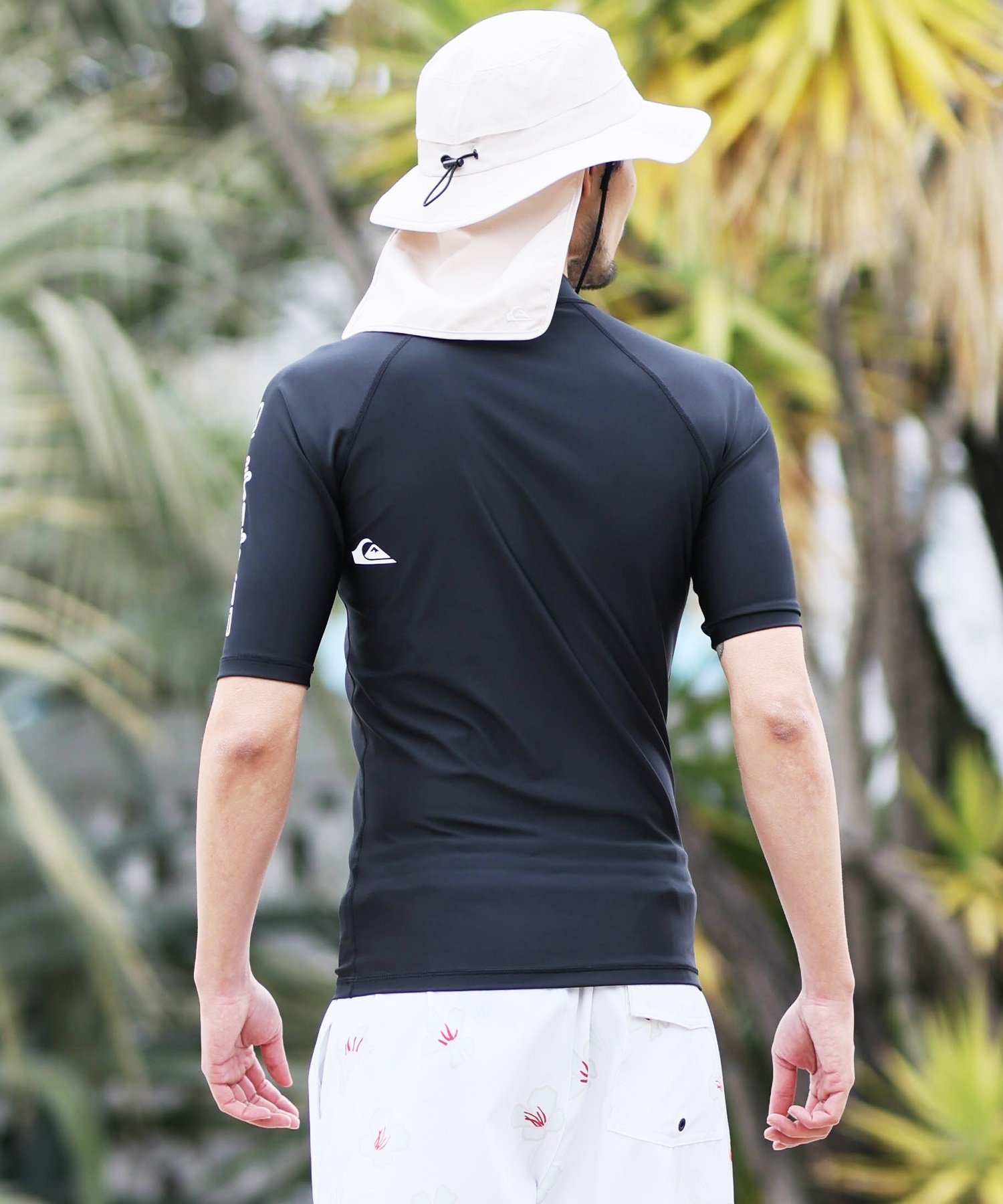 QUIKSILVER クイックシルバー 半袖 ラッシュガード メンズ ALL TIME SR QLY261006(BLK1-M)