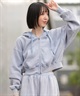 DC ディーシー ジップアップ パーカー レディース クロップド丈 ショート丈 26 WS HIDDEN SHORT Z LZH261309(BKS-M)