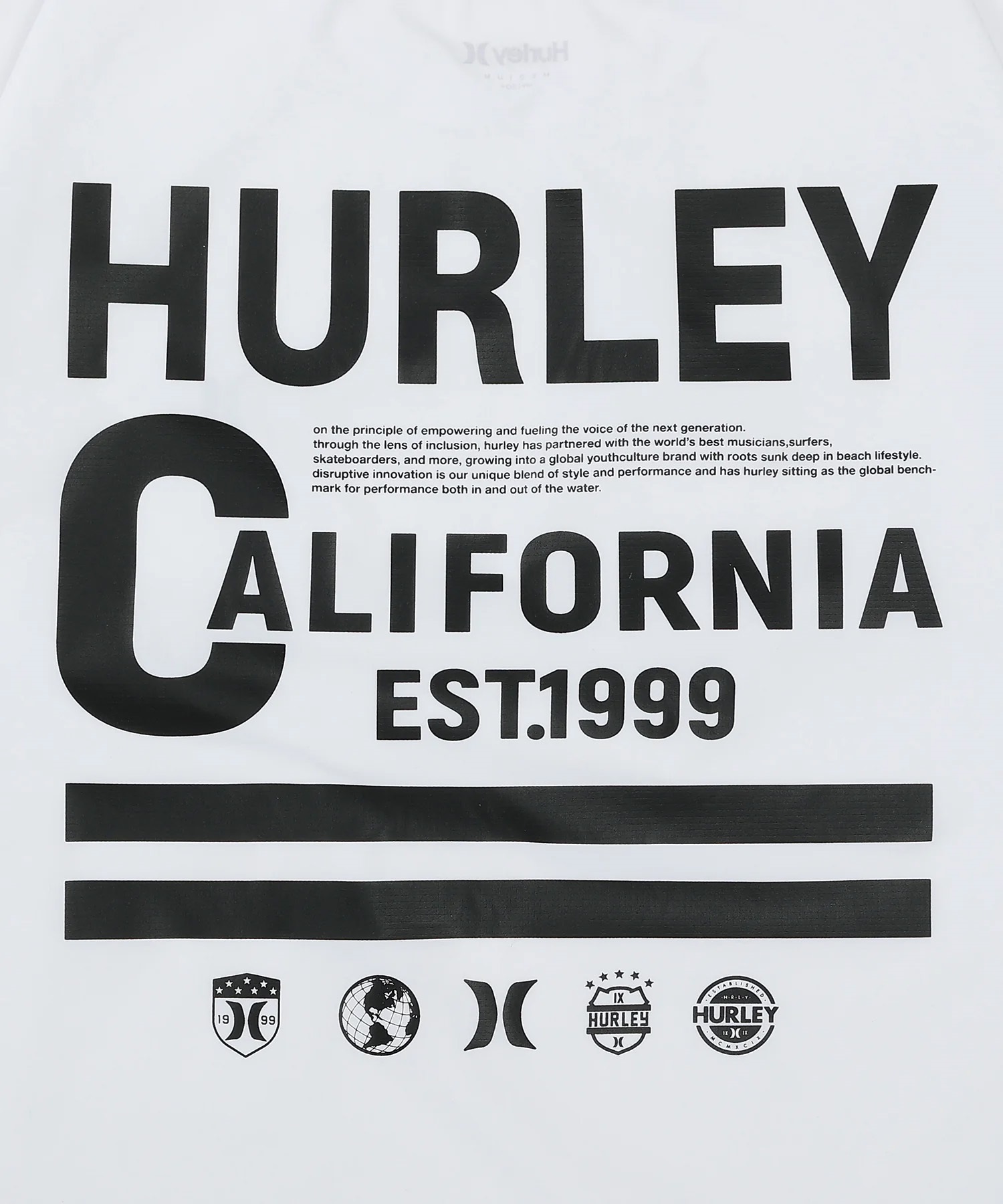 Hurley ハーレー 水着 ラッシュガード 半袖 Tシャツ メンズ 耐久 ストレッチ 水陸両用 MUSS261045(WHT-M)