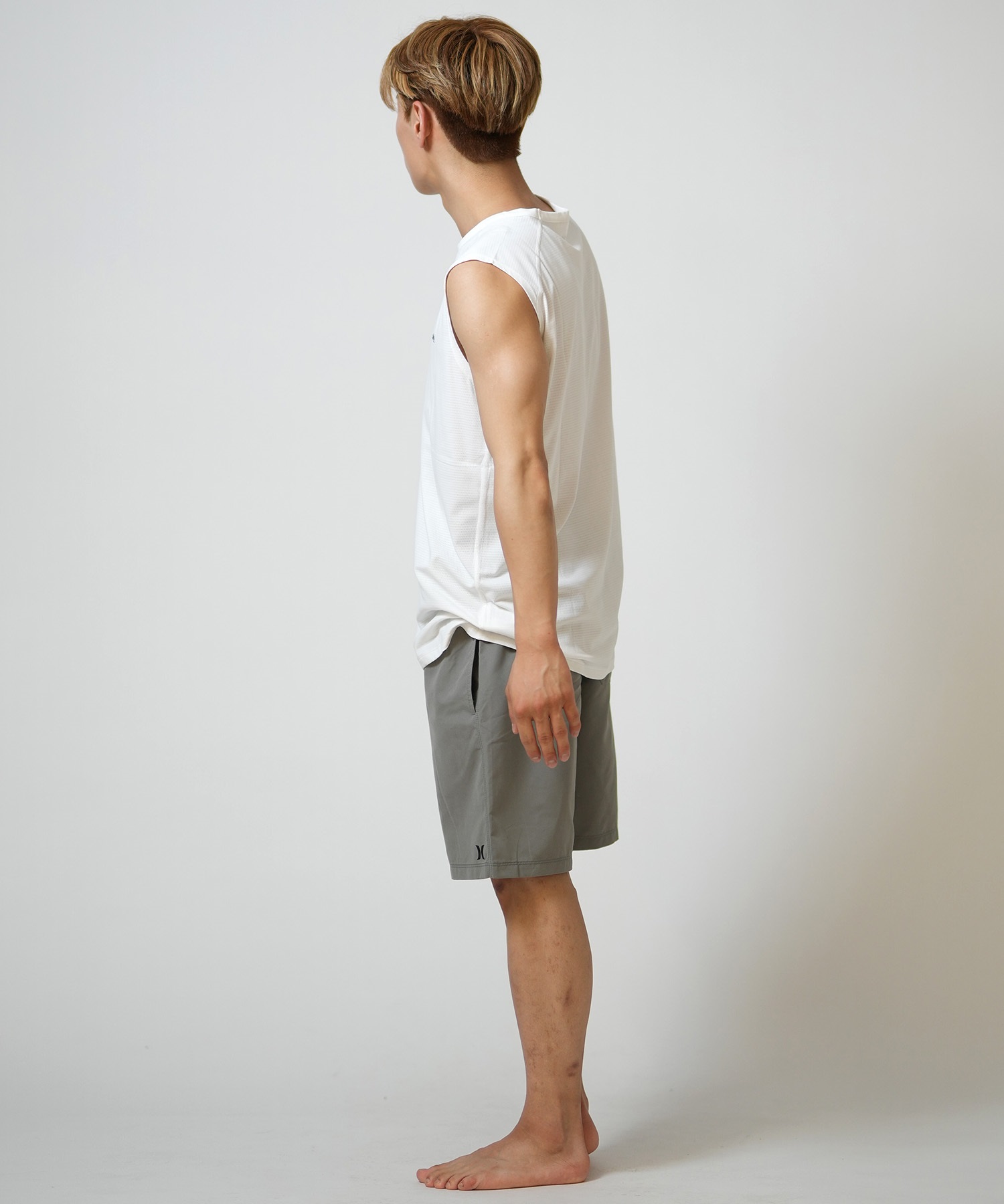 Hurley ハーレー 水着 ラッシュガード タンクトップ メンズ ストレッチ 疎水性 抗菌防臭 水陸両用 MASL26102P(WHT-M)