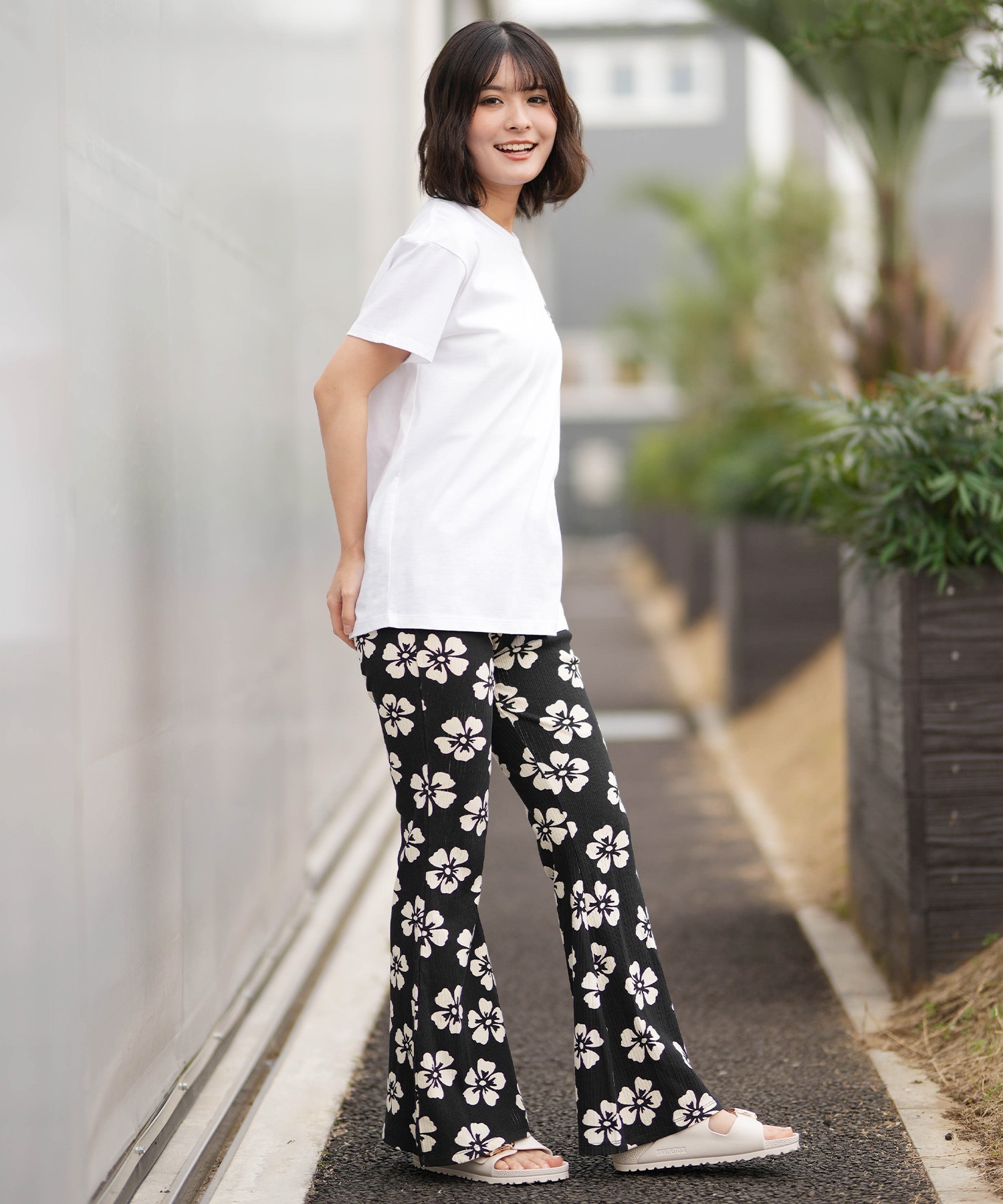 BILLABONG ビラボン 半袖 Tシャツ レディース BACK SQUARE BOY FIT TEE  BG013201(BLM-M)