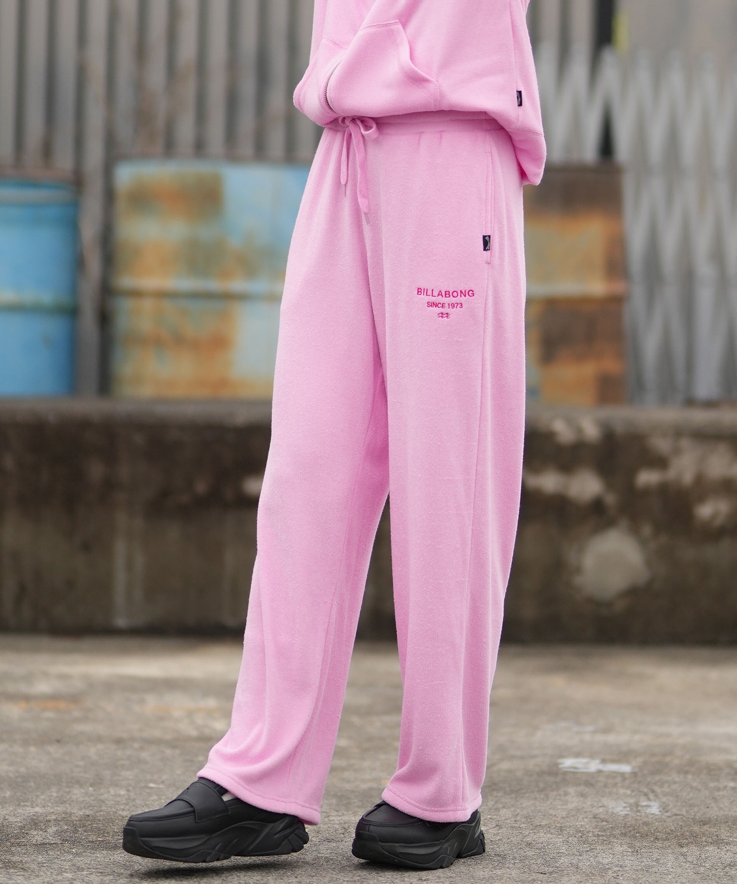 BILLABONG ビラボン ロングパンツ レディース パイル生地 セットアップ対応 BG013707(GRY-M)