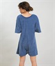 RIKKA FEMME リッカファム オールインワン ロンパース レディース パイル生地 ショート丈 吸水速乾 UVカット RF6S-1406(GRY-FREE)