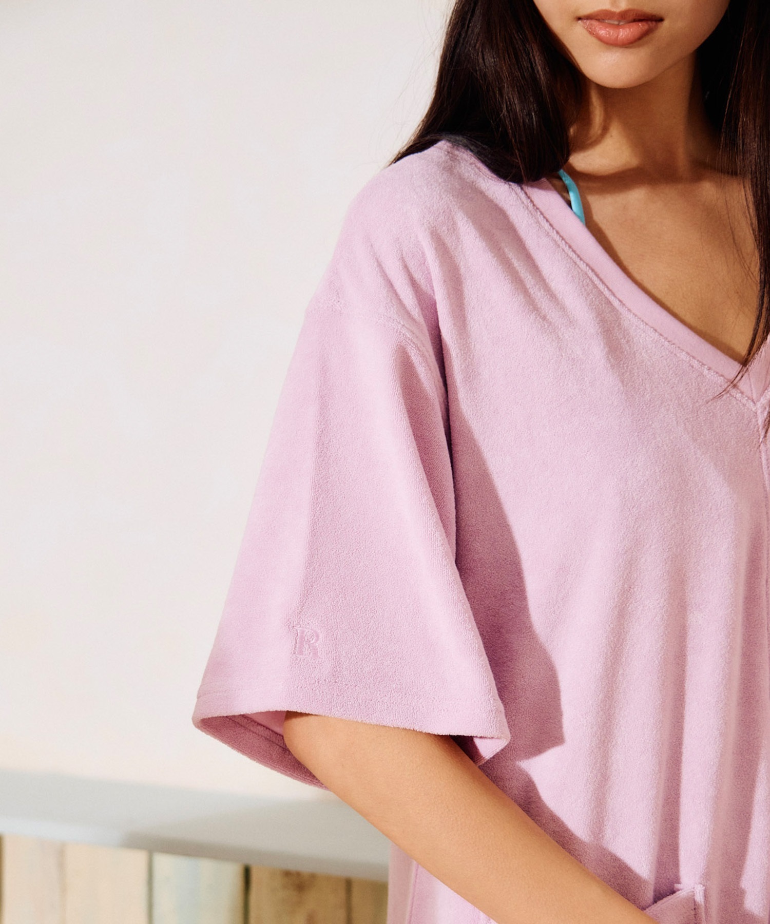 RIKKA FEMME リッカファム オールインワン ロンパース レディース パイル生地 ショート丈 吸水速乾 UVカット RF6S-1406(GRY-FREE)