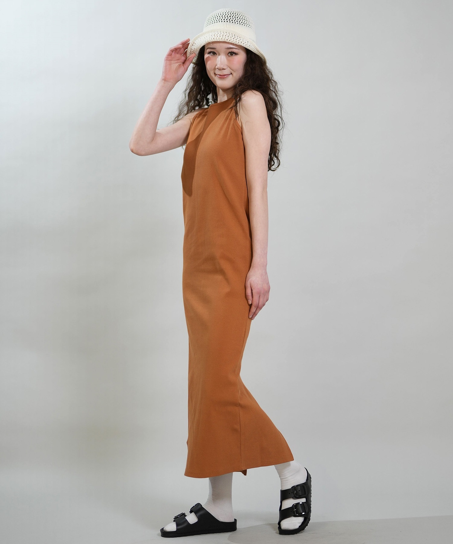 RIKKA FEMME リッカファム ワンピース レディース リブワンピ ロング丈 RF6S-1408(GRY-FREE)
