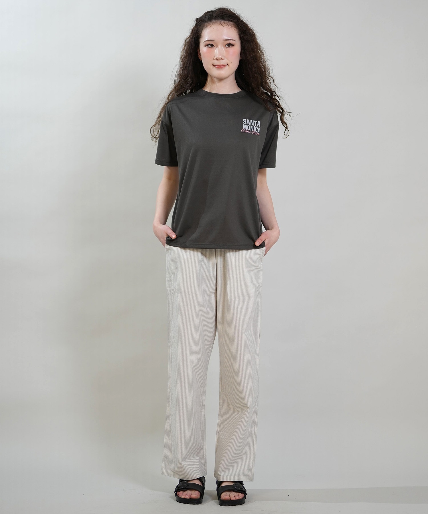 RIKKA FEMME リッカファム 半袖 Tシャツ レディース バックプリント 吸水速乾 UVカット RF6S-2102(WHT-SM)