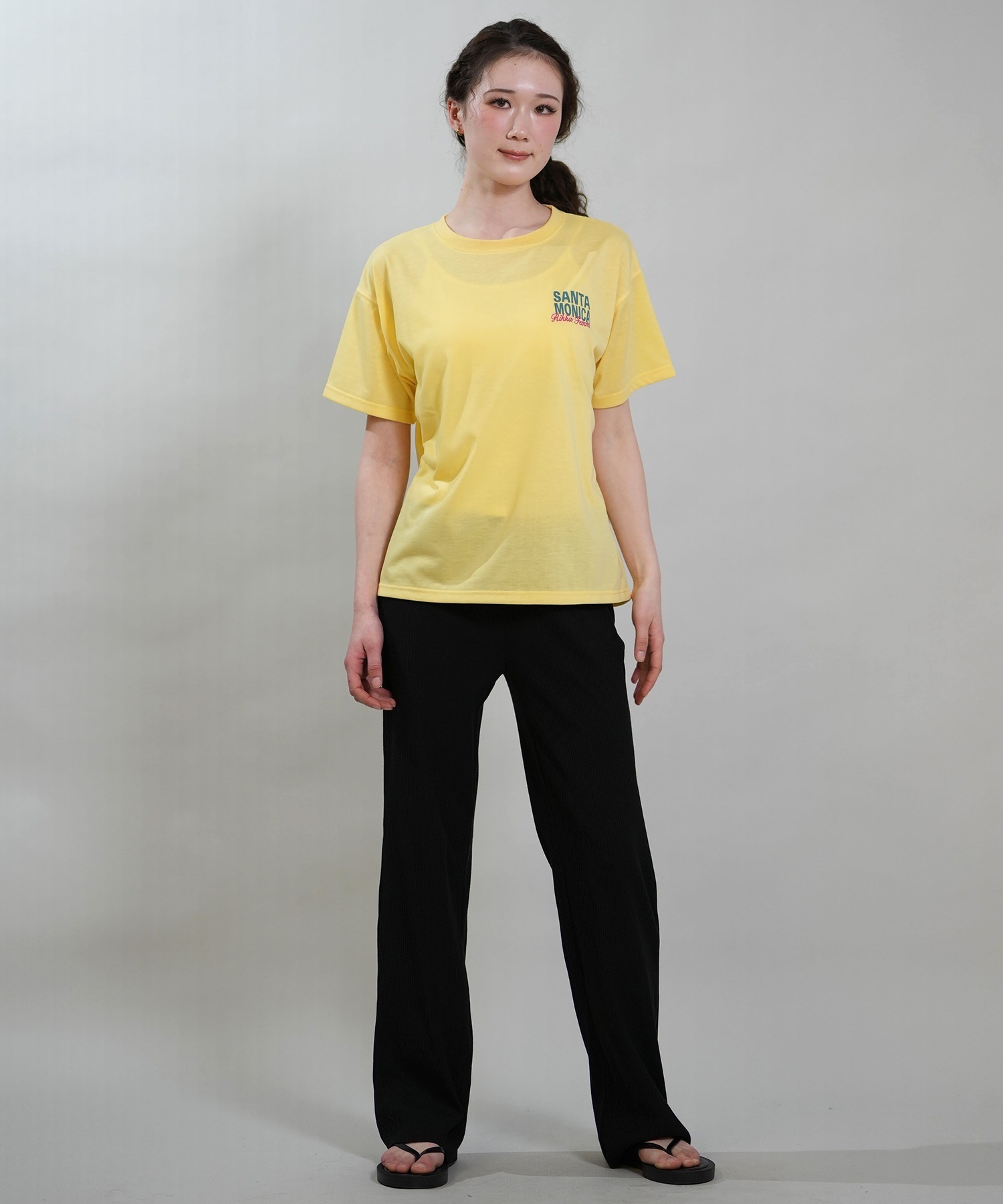 RIKKA FEMME リッカファム 半袖 Tシャツ レディース バックプリント 吸水速乾 UVカット RF6S-2102(WHT-SM)
