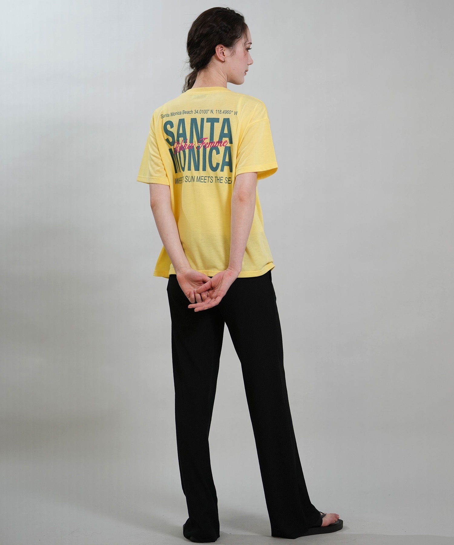 RIKKA FEMME リッカファム 半袖 Tシャツ レディース バックプリント 吸水速乾 UVカット RF6S-2102(WHT-SM)