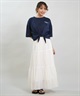RIKKA FEMME リッカファム 半袖 Tシャツ レディース バックプリント 結びデザイン 吸水速乾 UVカット RF6S-2103(WHT-FREE)